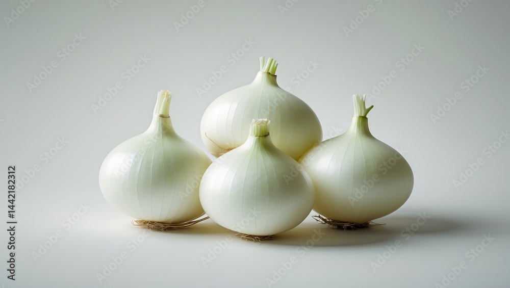 Poster onion, alone on background, clipping path, total depth of field