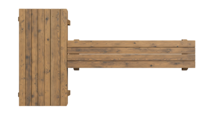 Wooden Dock Top-Down View: A T-Shaped Structure Perfect for Lakeside Relaxation