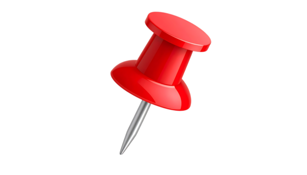 Red pin isolated on transparent background,pin, red, drawing pin, colours, stationery, office, tack, thumbtack, isolated, lollipop, object, clip, glossy, group, location, marker, memo,
