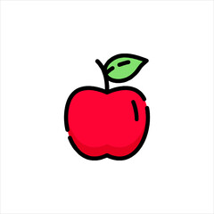 red apple vector illustration