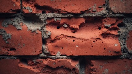 Red brick wall texture details