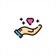 hand holding heart