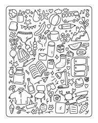 Funny Hand Drawn Doodle Collection – Random Cute Objects and Symbols