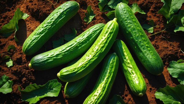 The elongated curved fruits of Cucumis melo var. flexuosus, a salad vegetable, grow on a vine with tendrils and small yellow flowers.