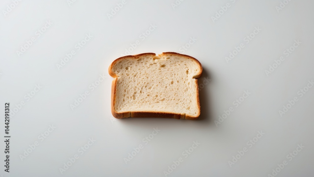 Poster isolated fresh toast bread on plain background