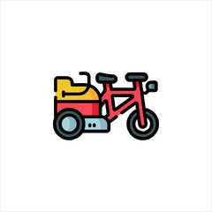 toy tractor isolated on white