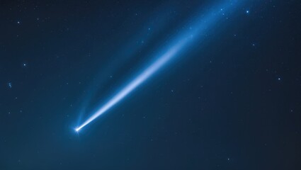 Comet visible at night