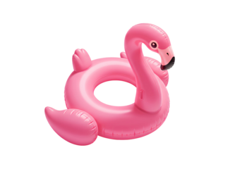 pink flamingo pool float top view png. inflatable flamingo pool float isolated. Pink flamingo pool float PNG for summer beach and pool party designs