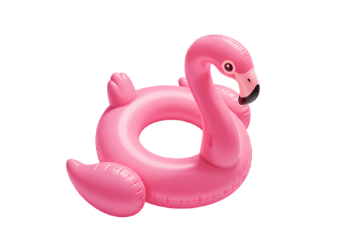 pink flamingo pool float top view png. inflatable flamingo pool float isolated. Pink flamingo pool float PNG for summer beach and pool party designs
