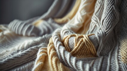 Cozy knitted pattern featuring a wish print backdrop