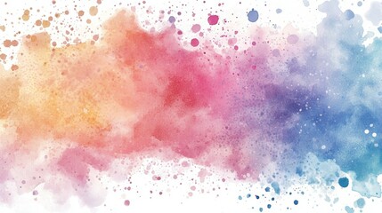Obraz premium Vibrant Watercolor Abstract Background with Splashes and Gradients