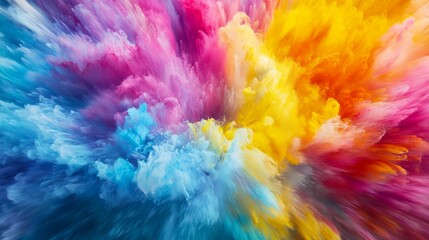 Vibrant Color Explosion with Dynamic Swirls of Cool and Warm Hues