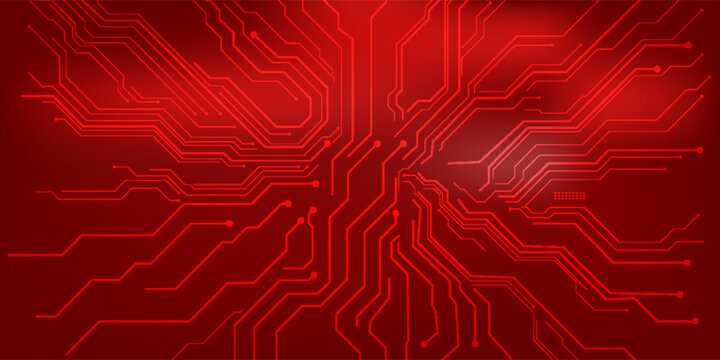 Futuristic blue circuit board background with digital lines and electronic pathways, ideal for technology and innovation themes.