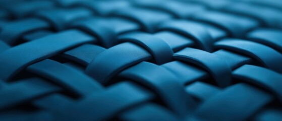 Fototapeta premium Blue woven pattern texture
