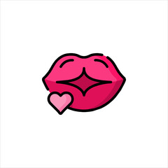 vector illustration of lips