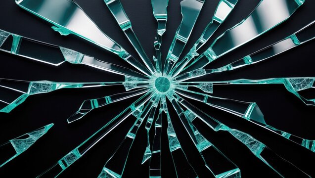 Cracked glass pattern background isolated