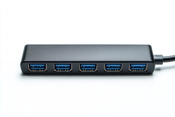 Black 4 Port USB 3 0 Hub Expand Your Connectivity Options with this Sleek Durable Device
