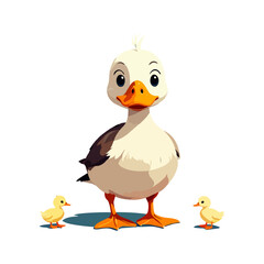 Cute duck vector graphic and illustration