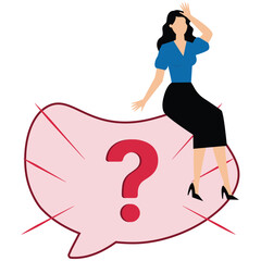 Desperate, Sad. Depressed Businesswoman on the Board