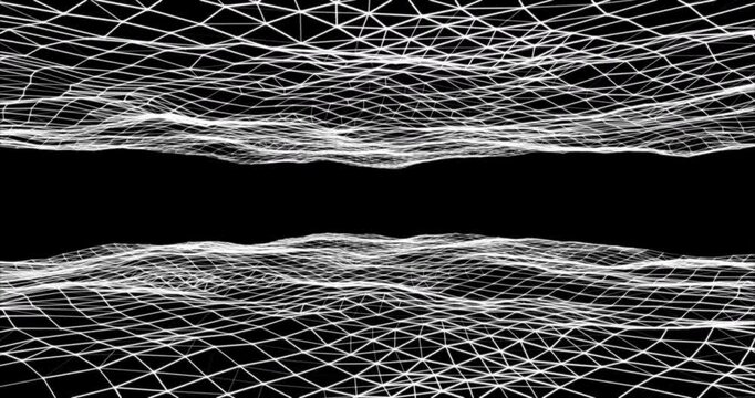 Two looming horizontal parallel grids. Background for animating the header or logo.