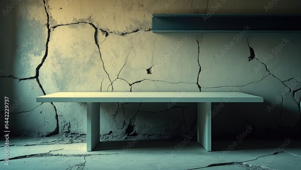 Aufkleber textured background featuring an unoccupied wall shelf.