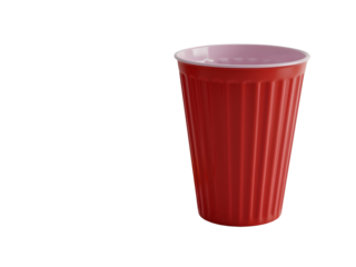 Conic Red Solo Cup Classic Party Drinkware with Ribbed Texture V5 transparent background
