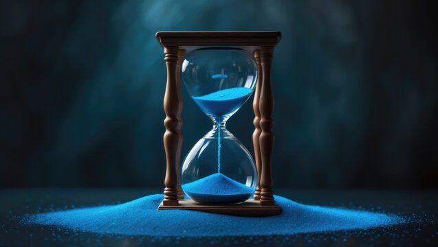 The hourglass signifies the sands of time, with life contributing more limited time within it. The notion of extended deadlines in time management reflects hope, represented by the hourglass against