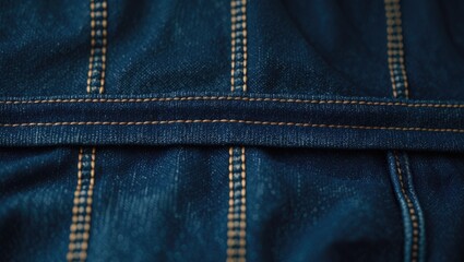 Jeans stitching in close-up