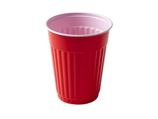 Conic Red Solo Cup Classic Party Drinkware with Ribbed Texture V5 transparent background