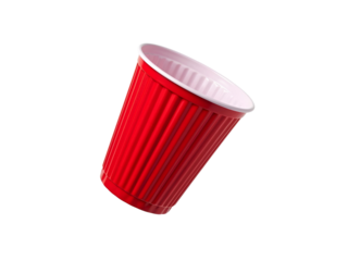 Conic Red Solo Cup Classic Party Drinkware with Ribbed Texture V5 transparent background