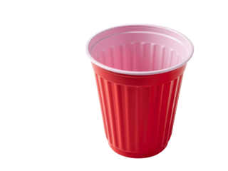 Conic Red Solo Cup Classic Party Drinkware with Ribbed Texture V5 transparent background