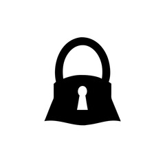 Security lock icon simple art