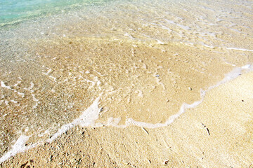 beach sand and water