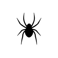 Simple black spider silhouette
