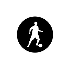 Soccer player silhouette icon
