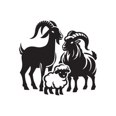 qurbani animal vector silhouette clip art logo illustration