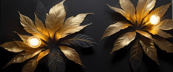 Layered mixed media art combining vivid spray paint delicate charcoal and gold leaf