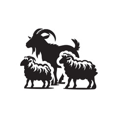 qurbani animal vector silhouette clip art logo illustration