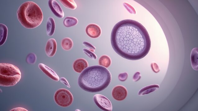 Image of Abnormalities in Red Blood Cells Under Microscope