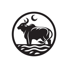 qurbani animal vector silhouette clip art logo illustration