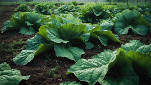 Young eggplant plants for farming