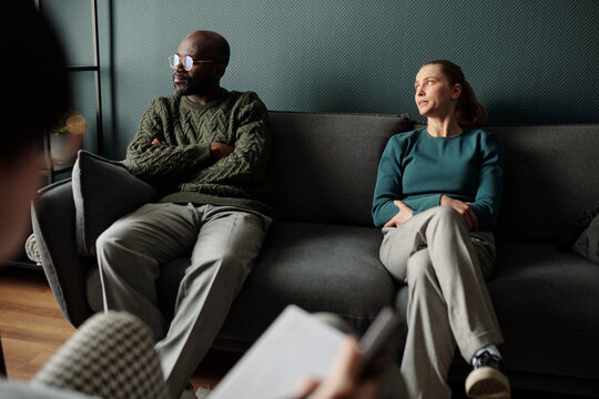 Couple with Relationship Problems During Therapy Session