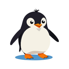 Cute penguin vector graphic and illustration