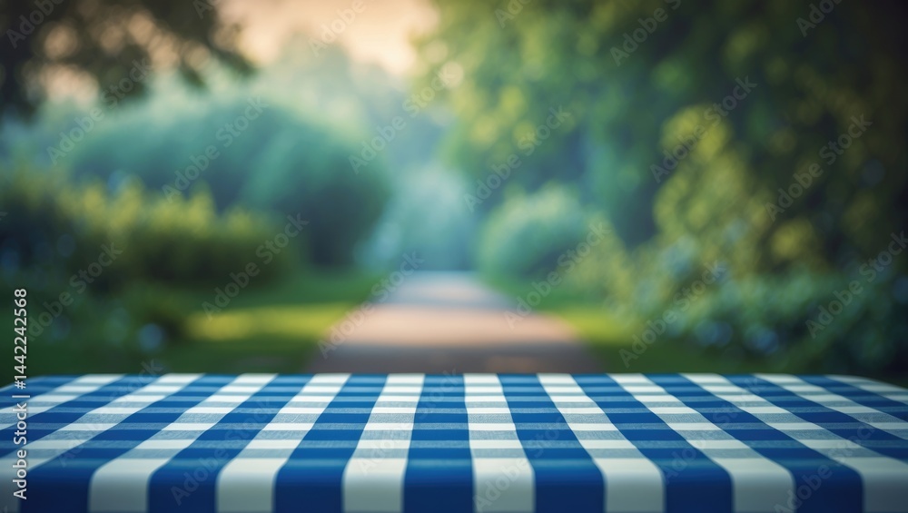 Poster Background of an empty checkered table