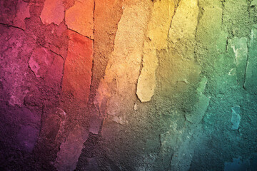 Obraz premium Rainbow colored gradient on rough stone surface creates vibrant and textured backdrop, evoking sense of creativity and artistic expression