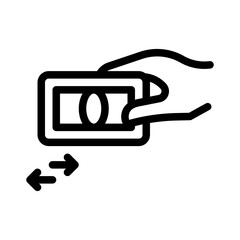 payment transfer line icon