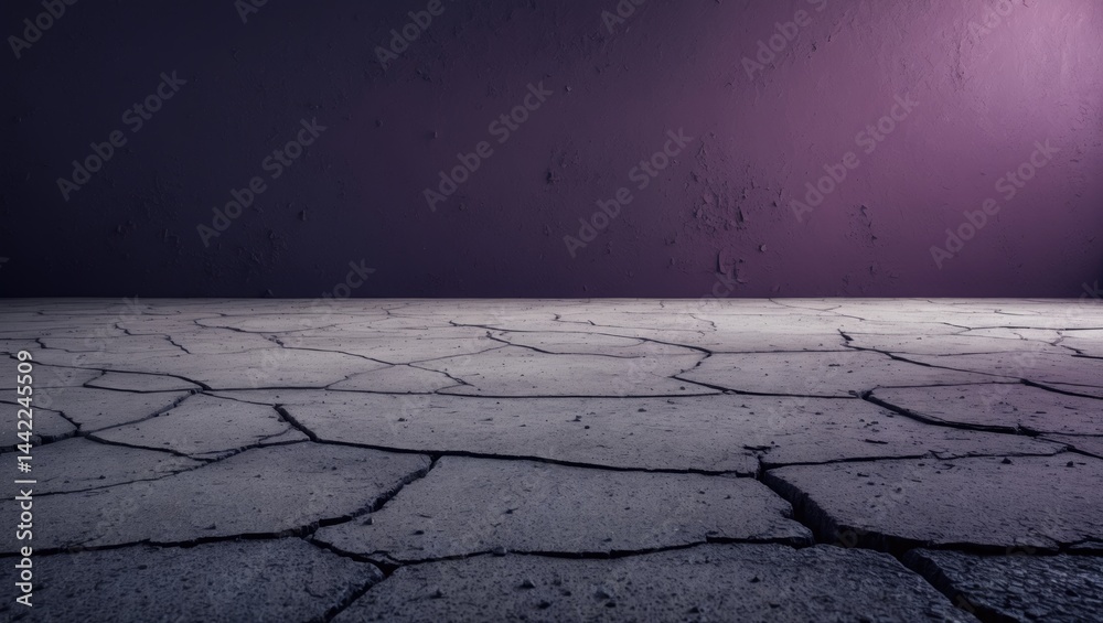 Poster cement floor lacking furnishings on particle background - perfect for product showcasing