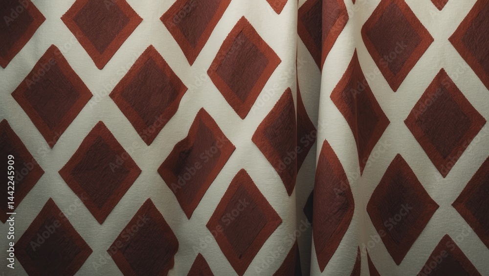 Poster diamond-patterned fabric texture background
