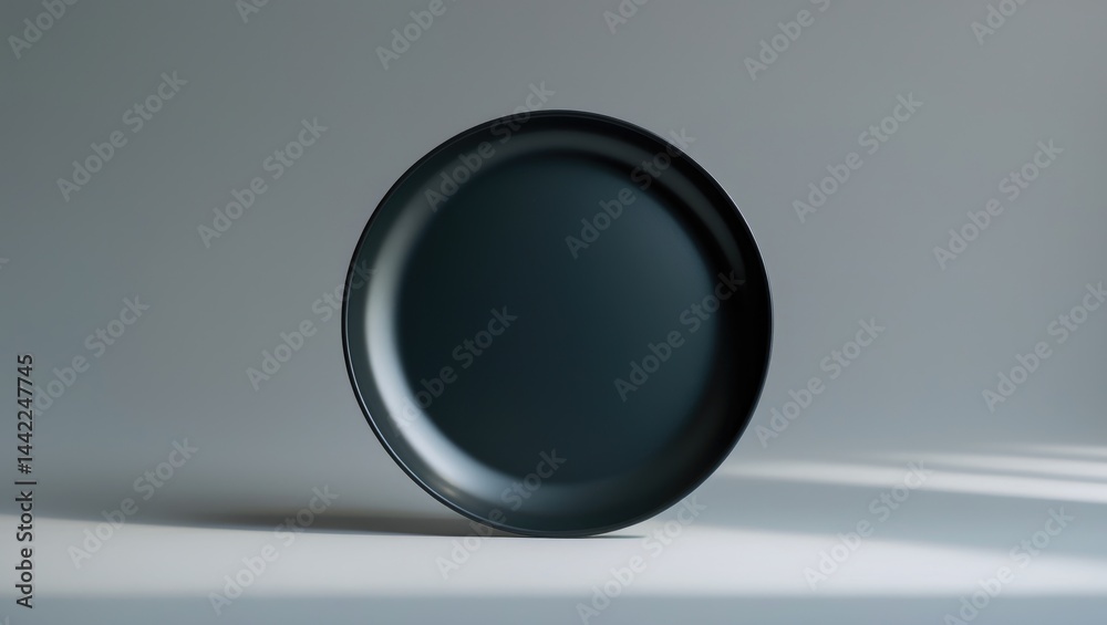 Poster Plain background with an empty plate isolated