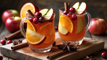 Hot Apple Orange Cider Infused with Cinnamon Spice